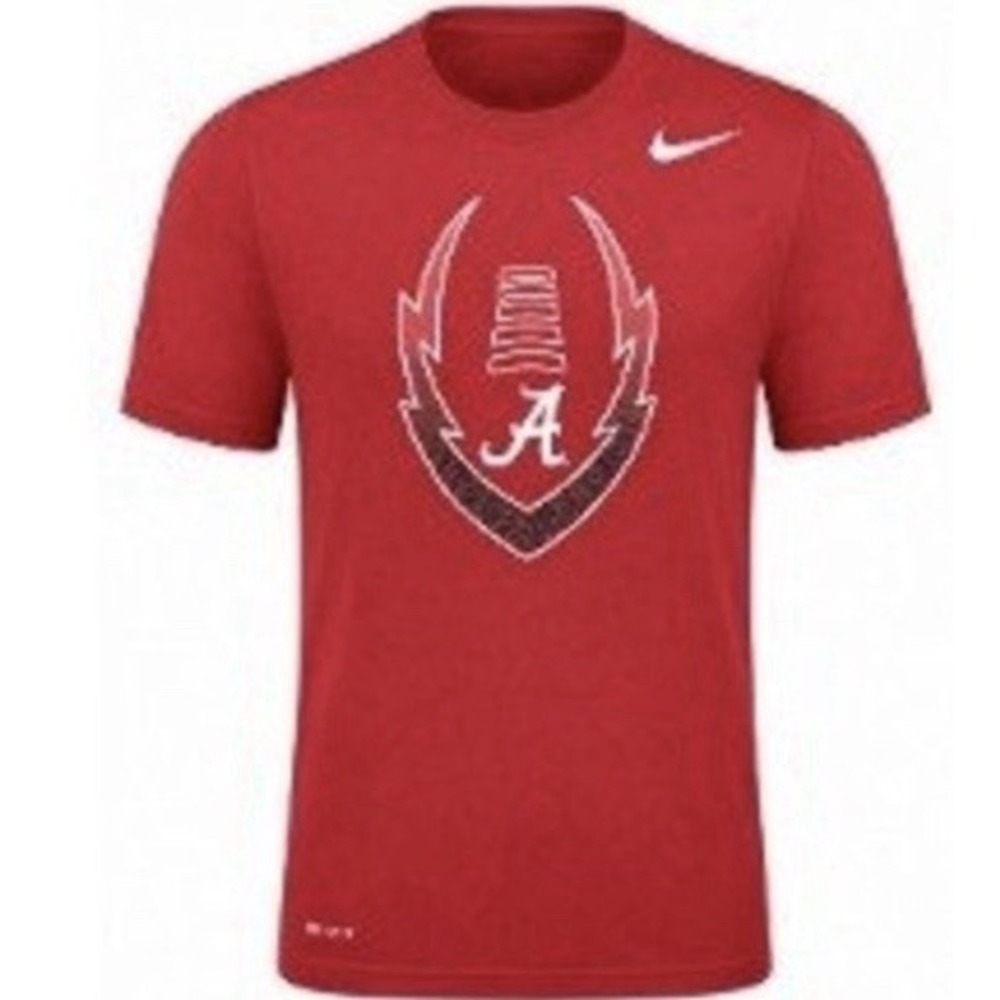 Nike Alabama Crimson Tide Dri-FIT Shirt Mens Large Red Football Graphic Tee